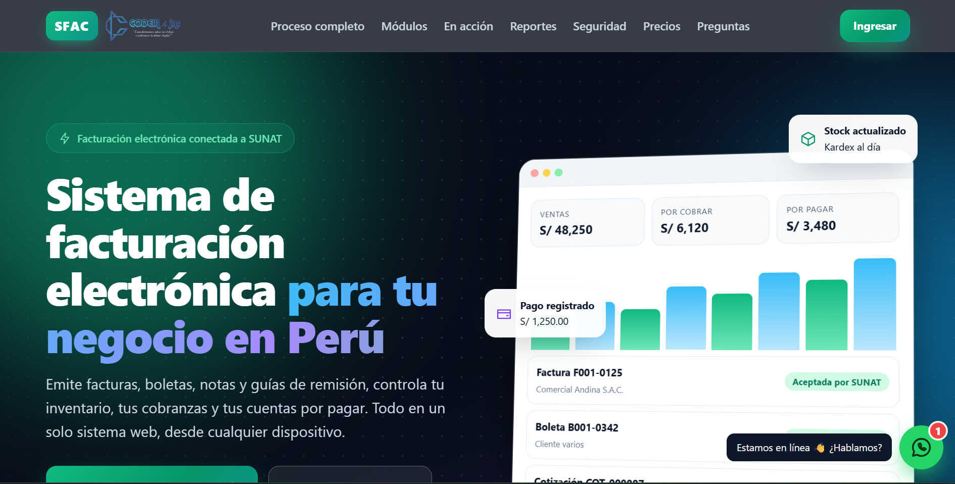 🧾SFAC – Sistema de Facturación Electrónica y Gestión Empresarial
