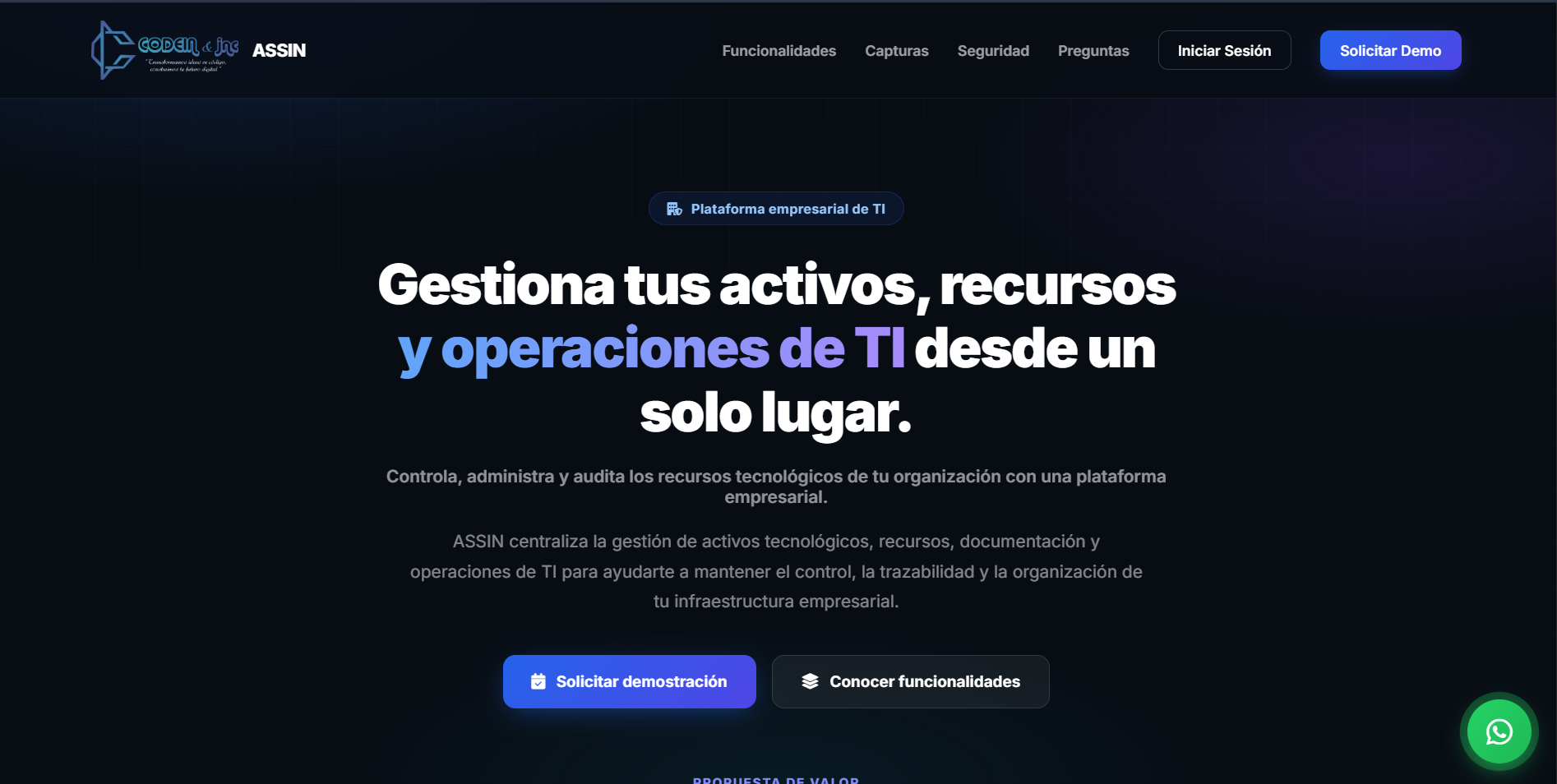 💻 ASSIN – Gestión de Activos y Recursos de TI