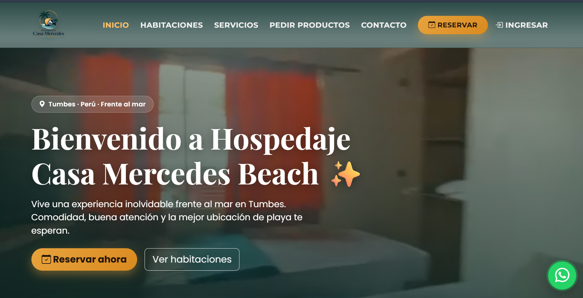 💻 Sistema Web de Reservas y Pedidos 🏖️ Casa Mercedes Beach