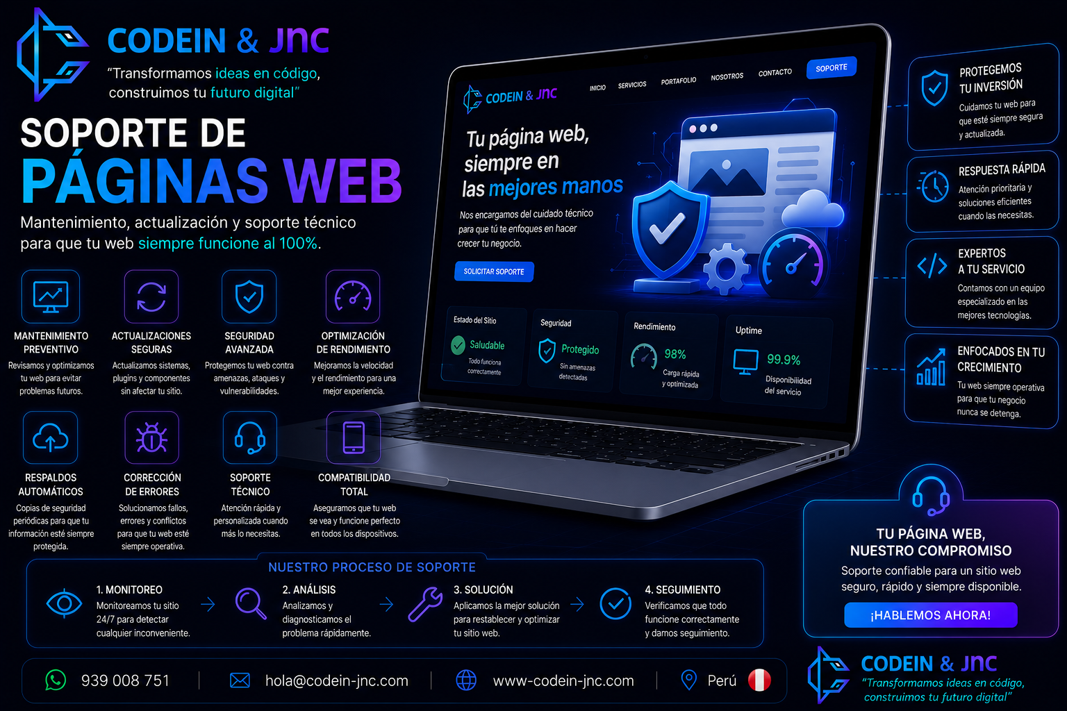 🌐 Soporte de Páginas Web