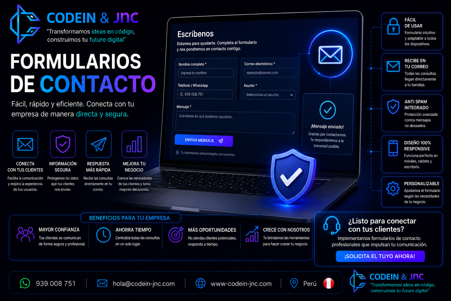 📩 Formularios de Contacto